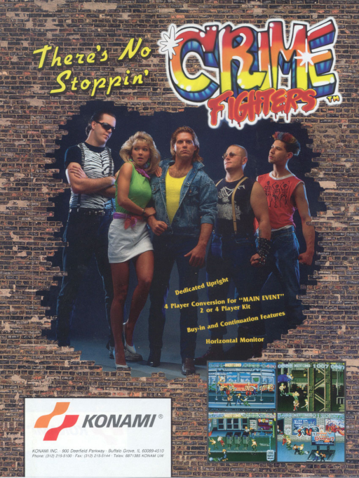 Crime Fighters (US 4 Players) Arcade Game Cover